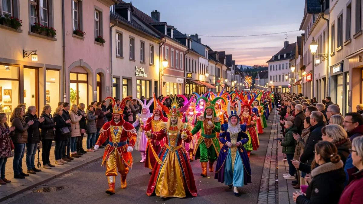 Generic image of the Fieris Féeries parade in Seraing-Bas, featuring fantastical characters and colorful costumes.