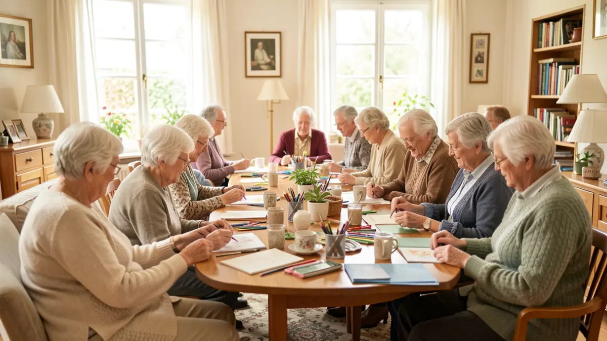 Generic image of a senior well-being event, featuring a warm and bright atmosphere.