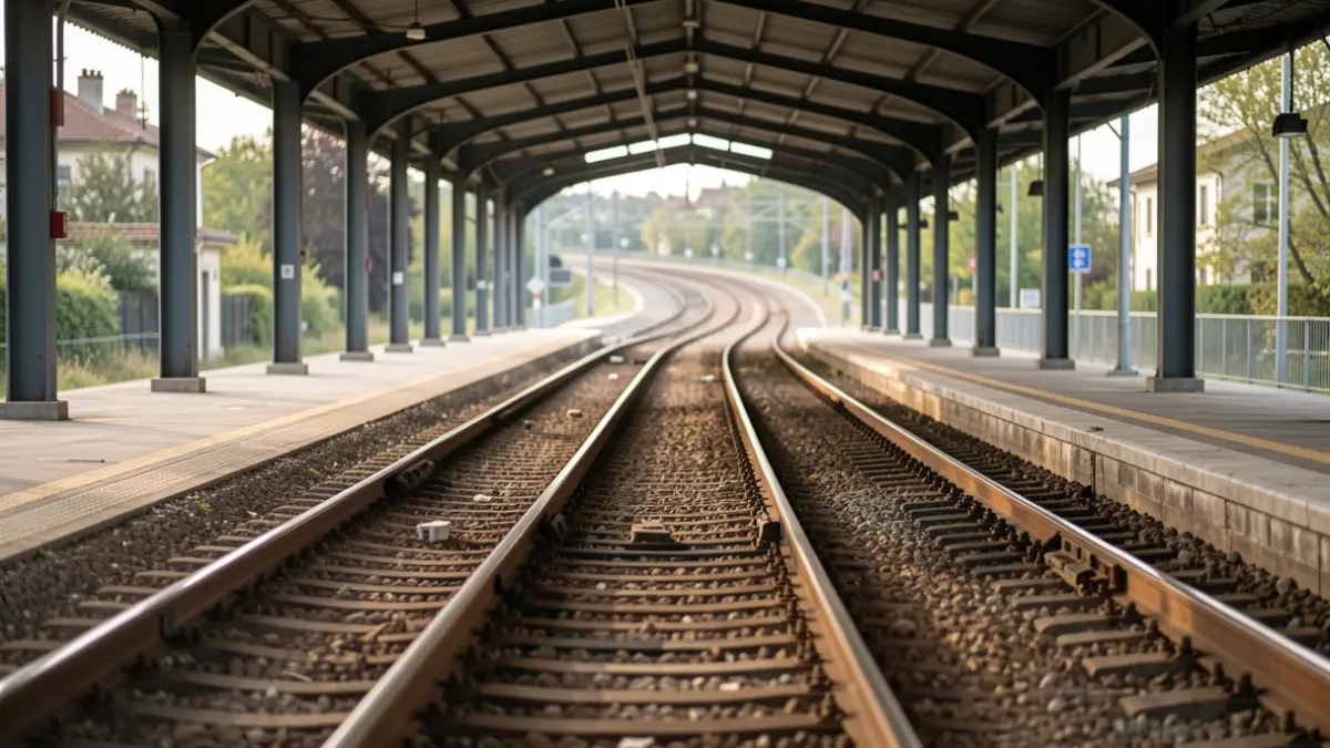 Generic image of railway tracks under maintenance.