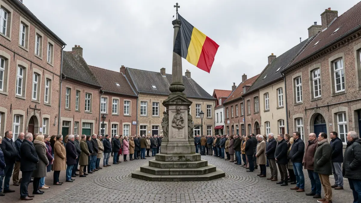 Image générique: avec un monument et un drapeau.