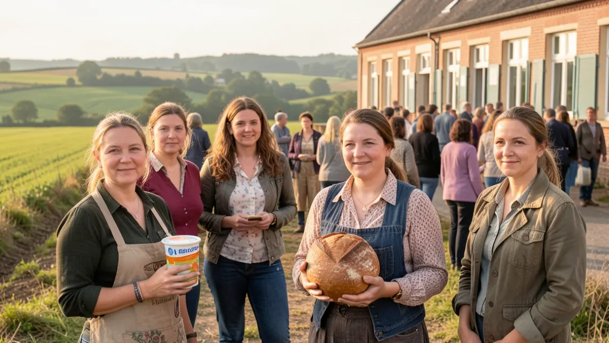 Deux nouvelles agricultrices, Marie et Ludivine, rejoignent le groupe GO Agriculture pour des actions de sensibilisation à l'alimentation locale dans les écoles de Remicourt et Oreye.