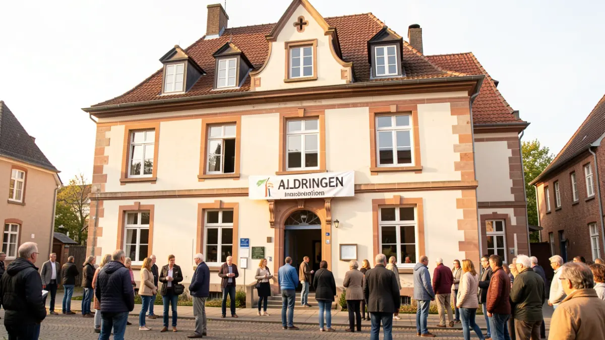 Inauguration de la maison paroissiale rénovée à Aldringen, un nouveau lieu de rencontre et de coworking.