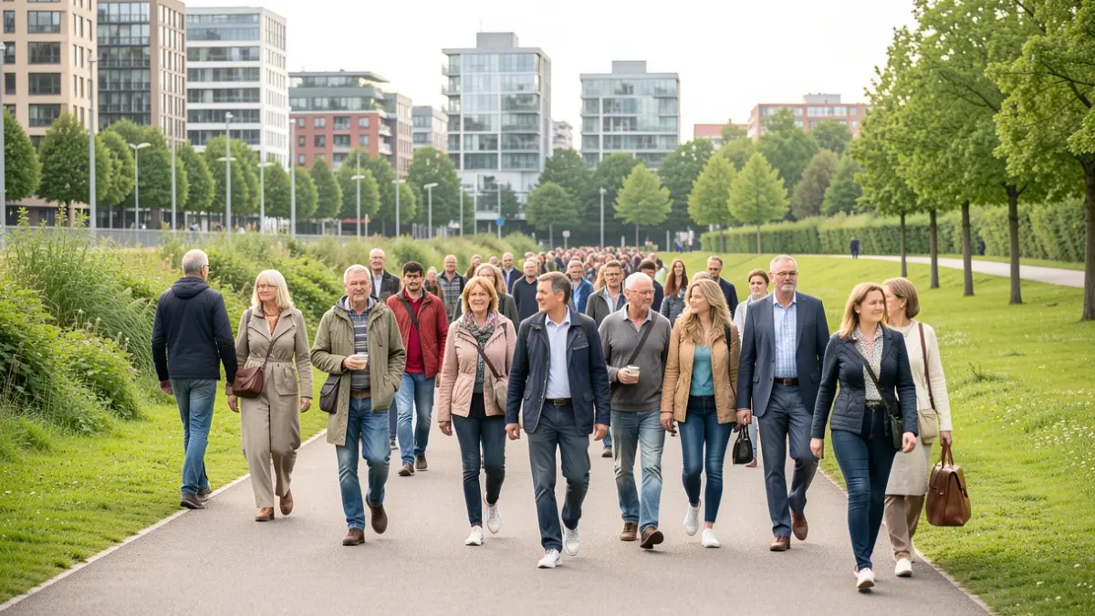 Des citoyens participent à l'enquête du Baromètre piéton pour améliorer les espaces publics en Belgique.