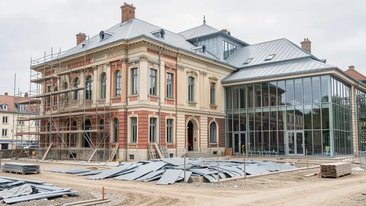 Image générique: avec toitures en zinc, façades restaurées et nouvelles vitres.