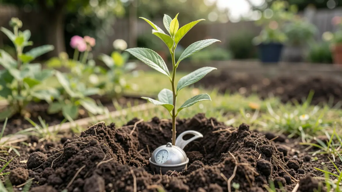 Plantation d'un arbre et enfouissement d'une capsule temporelle dans le jardin d'une crèche communale à Spa.
