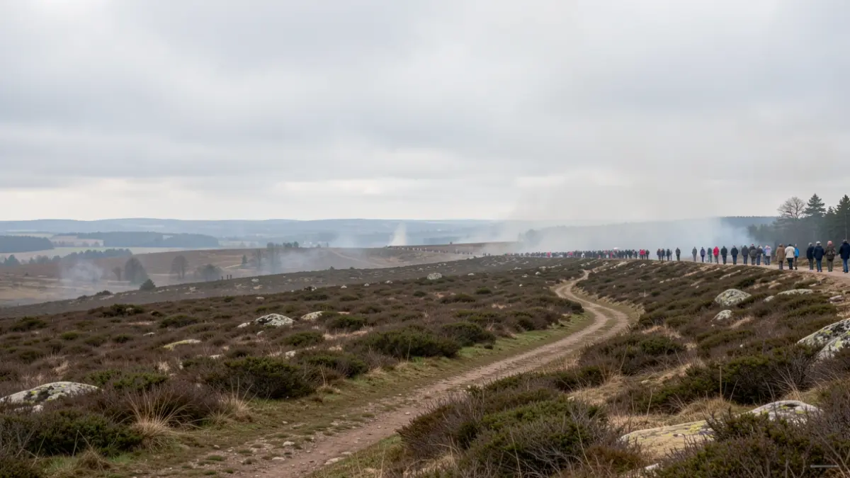 Image générique: avec un chemin et une végétation clairsemée sous un ciel couvert. L'image évoque la nature et le paysage.