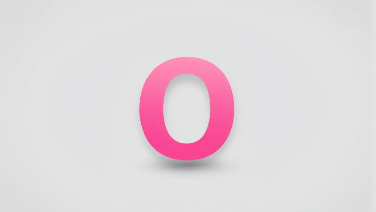 Une lettre 'O' stylisée en rose sur fond gris, symbolisant la campagne OOctobre contre le cancer du sein.