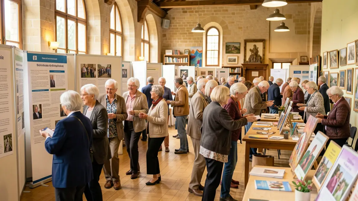 Image générique d'un salon pour aînés en Belgique, mettant en avant l'interaction et les activités.